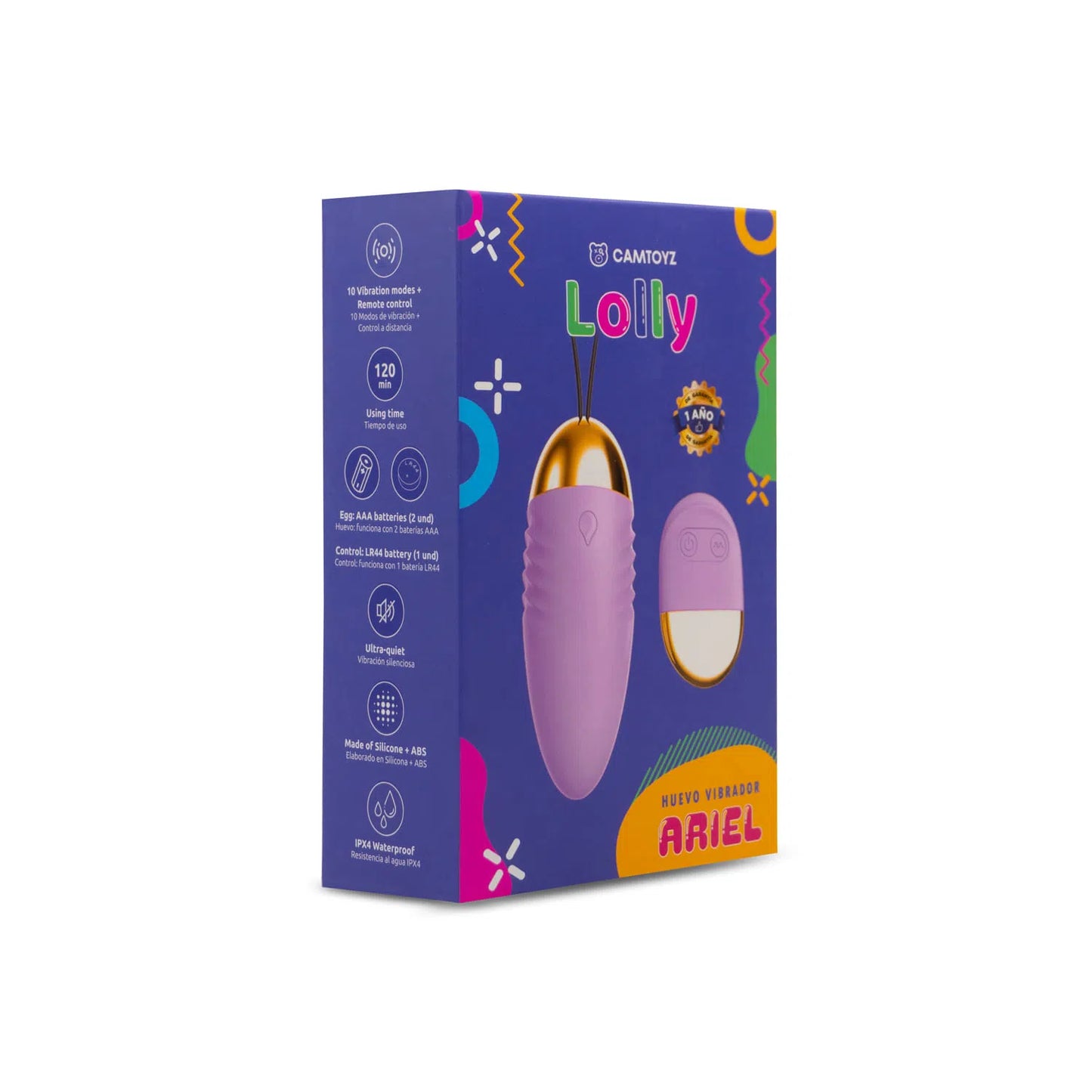 Huevo Vibrador Ariel Lila