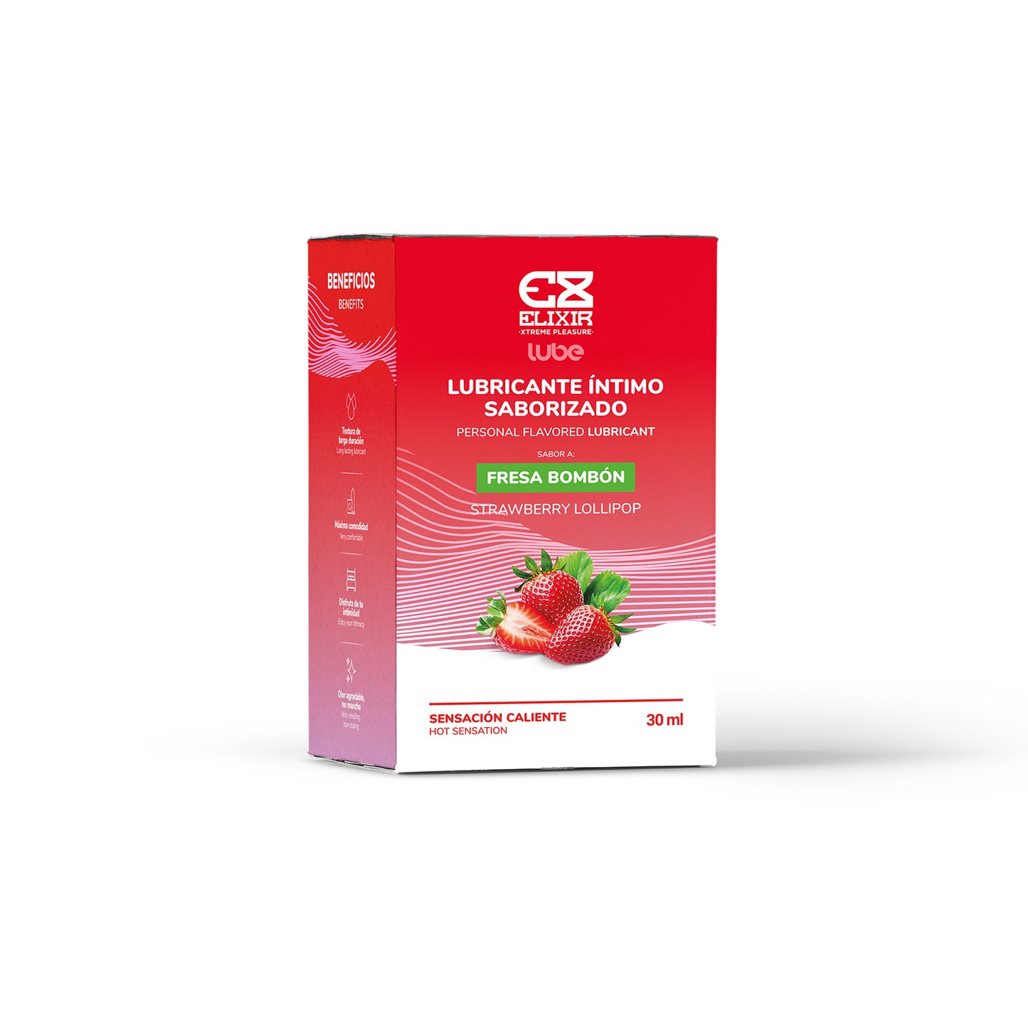 Lubricante íntimo Caliente bombom fresa - Sabor a fruta