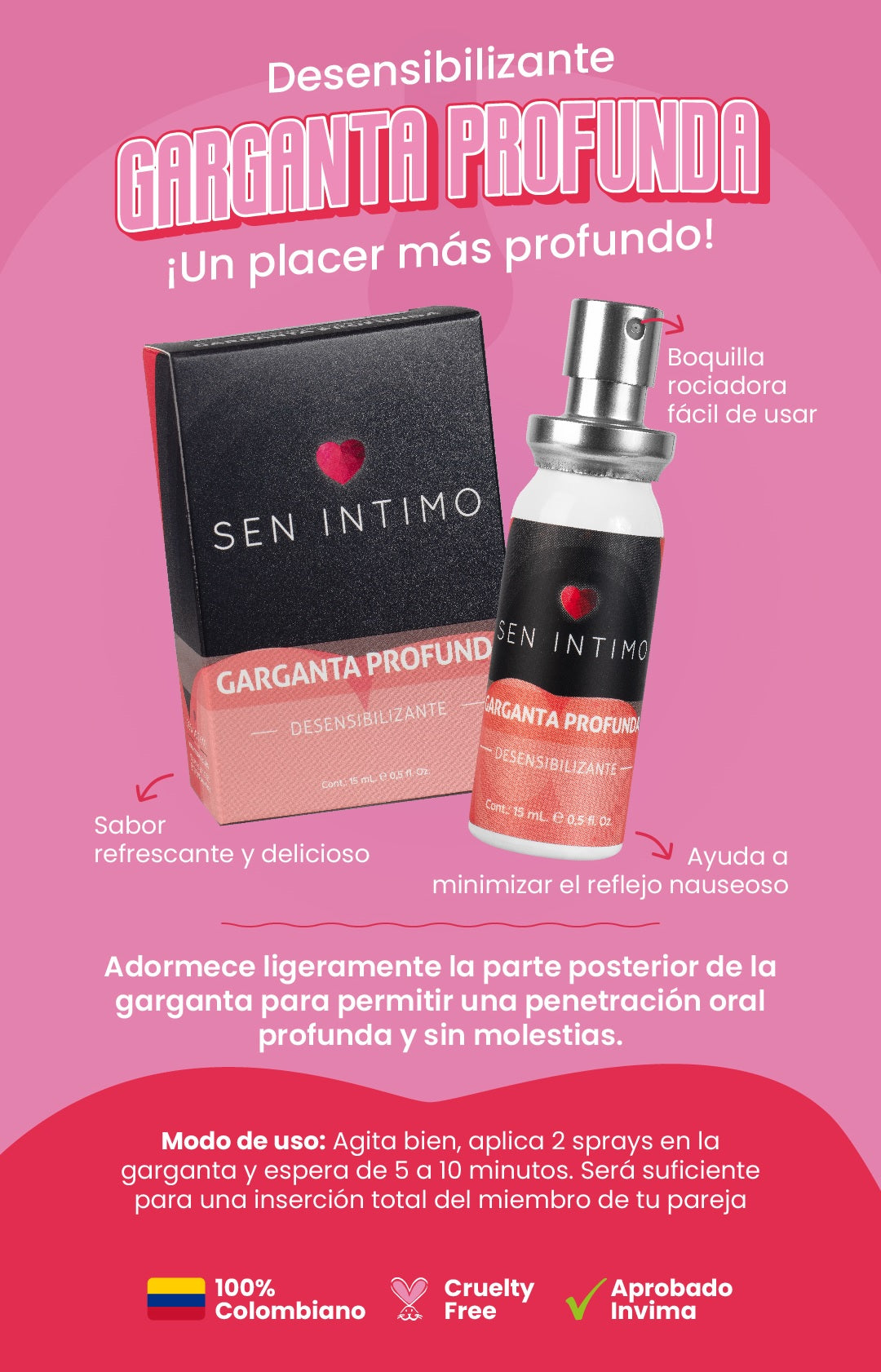 Spray Garganta Profunda x 15ml