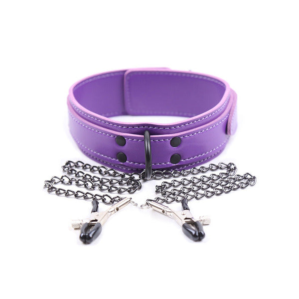 pinzas de pezones ajustables con collar