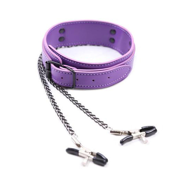 collar de castigo color morado