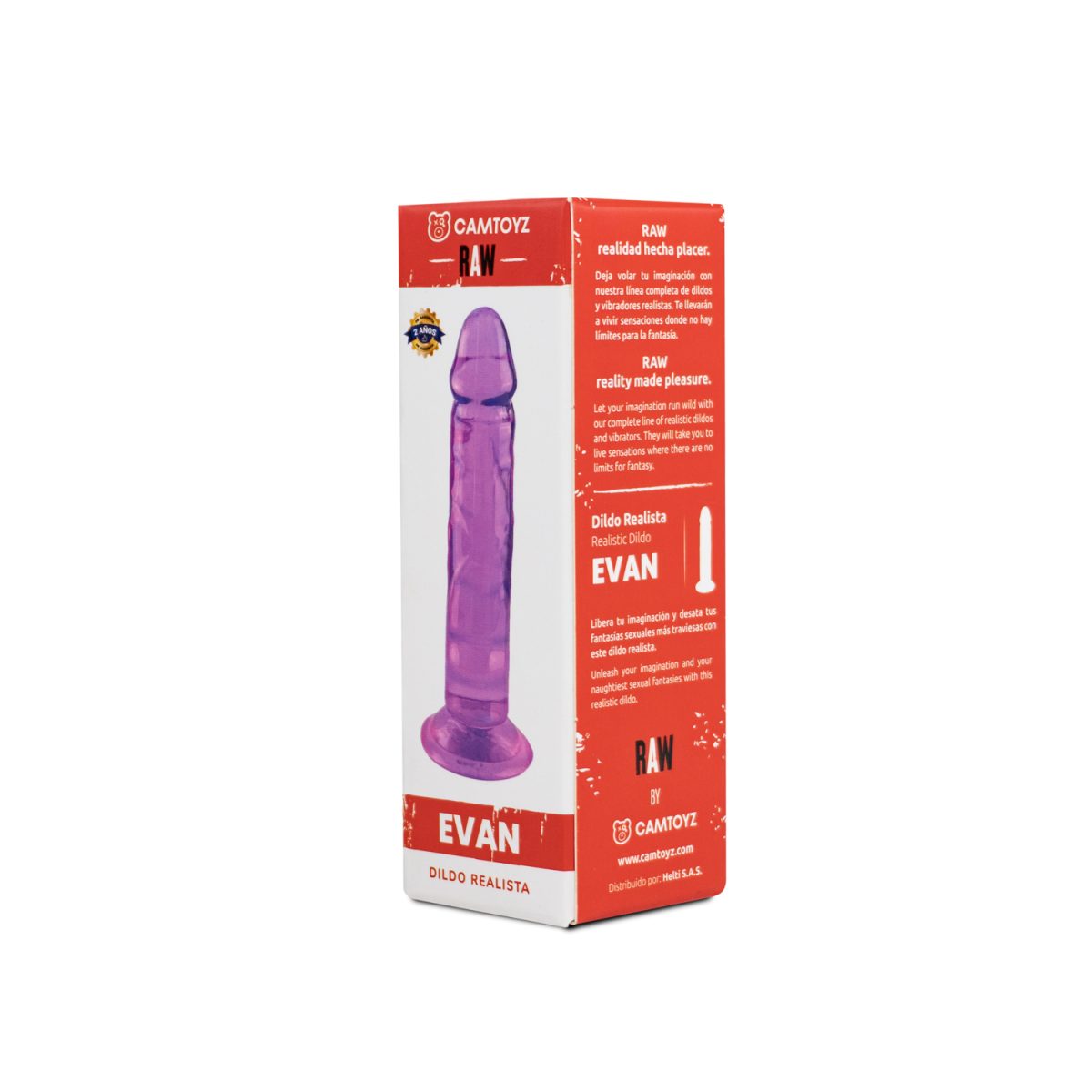 Dildo Realista Evan Morado 13 cm