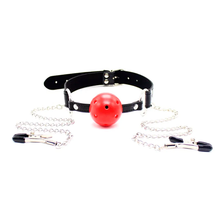 Cargar imagen en el visor de la galería, Ball Gag con Pezonera Jatt