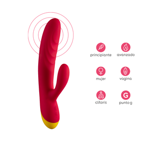 Vibrador Rabbit Jazz con 2 años de garantía y dimensiones de 21 cm x 2.6 cm x 7.1 cm