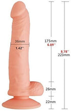 Cargar imagen en el visor de la galería, Consolador Realista James 22,3 cm