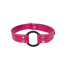 Cargar imagen en el visor de la galería, mordaza de cuero rosa sado para sexo oral