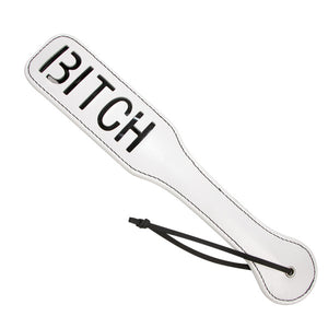paleta de cuero bondage color blanco