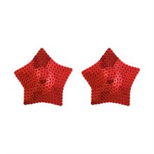 Cargar imagen en el visor de la galería, sexys cubre pezones de estrellas rojas 