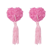 Cargar imagen en el visor de la galería, pezoneras reutilizables en forma de corazon color rosa 