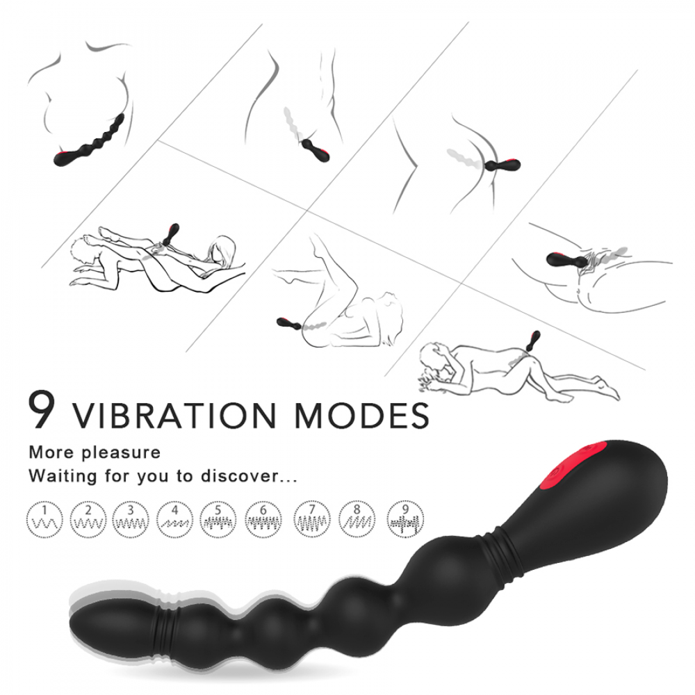 Vibrador bolas anales  Vins Black